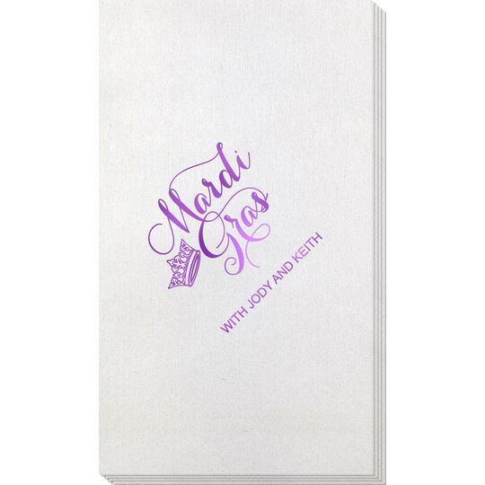 Mardi Gras Crown Bamboo Luxe Guest Towels